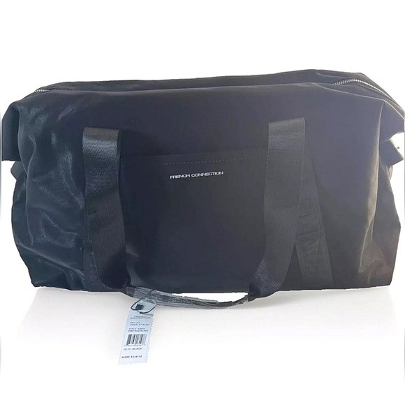 French Connection Black Audrey Weekender Duffel Bag NWT $148 Retail - Picture 5 of 12